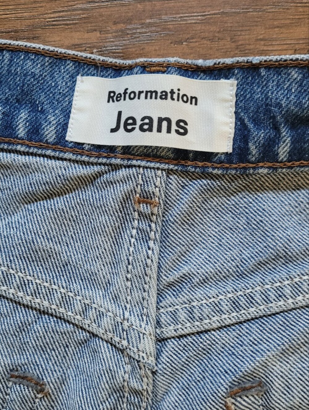 Reformation Cynthia Jeans - High Rise Straight Leg 90s Minimalist - Picture 7 of 10
